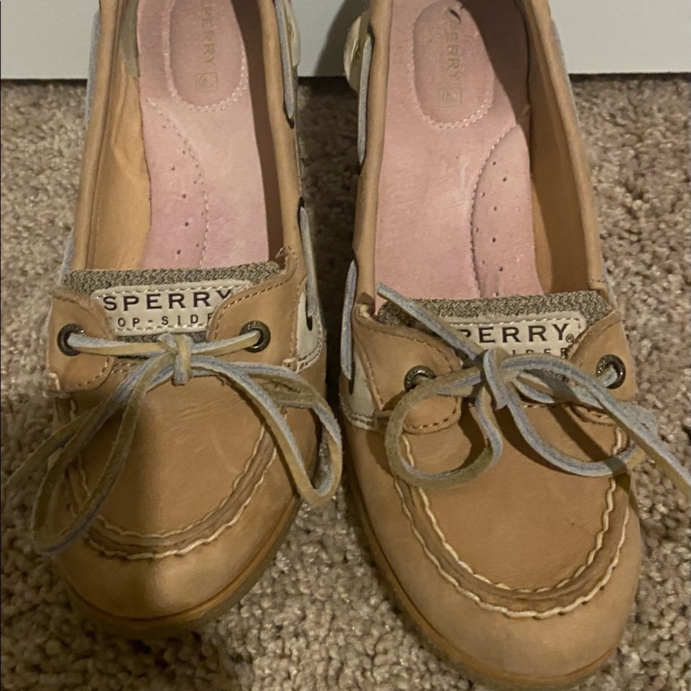 Sperry wedge shoes.